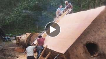INCREDIBLE Skill Sawn Big Wood Chainsaw Machine - Heavy Equipment Cutting Big Tree