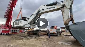 Changing The Rotation Ring Of The Huge Liebherr 984 Excavator - Labrianidis Mining Works