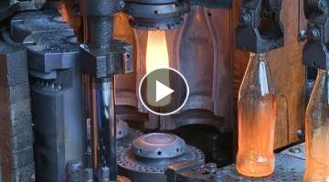 Manufacturing process of a glass bottle || Machines and Industry