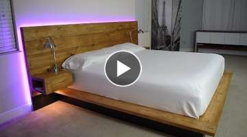 DIY Platform Bed With Floating Night Stands
