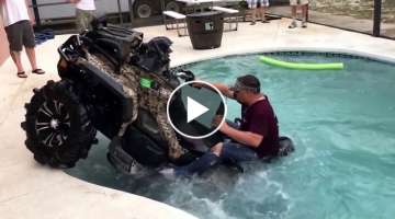 Can-am XMR 1000 in swimming pool