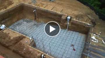 Inground swimming pool building process - step by step