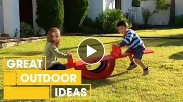 How To Make A Kid's Tyre See-Saw | Outdoor | Great Home Ideas