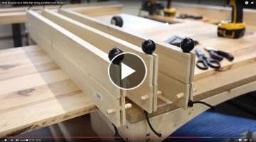How to make bungee cauls for gluing up a table top, filling knots with epoxy, and more!