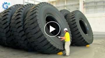 Amazing Process of changing the world's largest Tire ▶ Manufacture of Mining Truck Tires