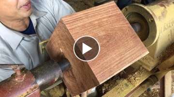 Woodworking Skills Of Carpenters Extremely High // Technical Work With Lathes Fastest And Easiest