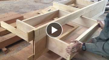 Awesome Woodworking Technique Handicrafts Skills // Make Storage Drawer Fast And Simple