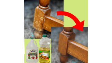 TIP: Naturally Repair Wood With Vinegar and Canola Oil 