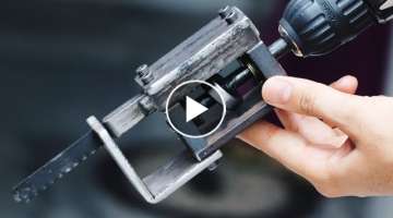 DIY Tool Idea || Make A Drill Powered Saw
