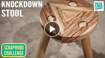 Knockdown stool with Removable Legs - Scrapwood Challenge Episode Fourteen
