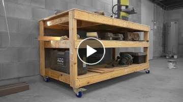 How to make Mobile Workbench/Assembly Table From 2x4s