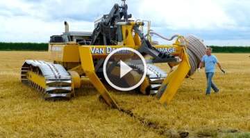 Inter-Drain GP-Series V plow | laying trenchless field drainage | Van Damme Drainage