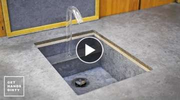 Studio Kitchen: Making a Sink, Countertop, Tap and Water System - Ep. 3