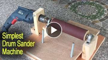 Amazing Simplest Drum Sander Machine DIY - Perfect Woodworking With Tools