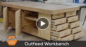 Outfeed Workbench, Torsion Box Top & Downdraft Sanding | DIY Woodworking