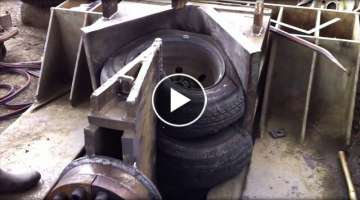 Crush rubber tires and everything | Crushing capacity is amazing