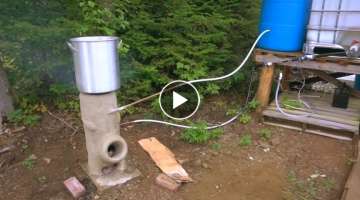Brilliant DIY Off-Grid Water Heater Using a Rocket Stove – No Propane!