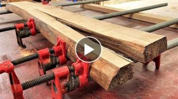 How To Patch And Restore Old Cracked Oak Panels Into a Bench