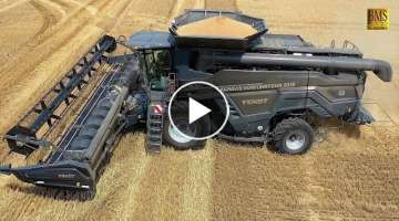 Mähdrescher Fendt IDEAL 8 - 10,7 m on Tour in Germany - new big combine harvester wheat harvest ...