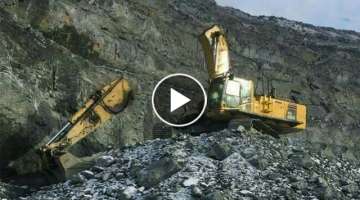 Fastest Dangerous Heavy Excavator, Truck, Crane Fail Operator - Best Biggest Excavator Skill Work...