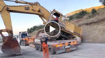 Loading And Transporting The Caterpillar 245B Excavator - Fasoulas Heavy Transports