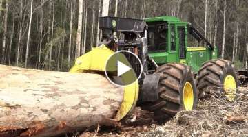 World's Modern Heavy Machine Working - Fast Skill Hydaulic Equipment Shredder Big Tree, Shear Stu...