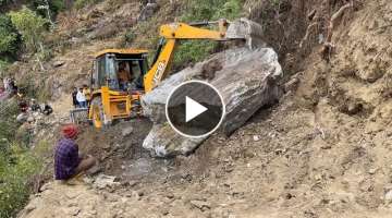 Massive Rock Could not Stop Rocky Mountain Road Construction