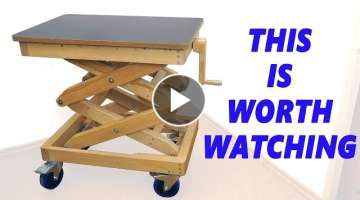 Homemade Wooden Lifting Table