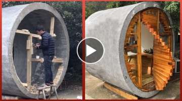 Converting a Concrete Pipe Into an Amazing Cabin Home