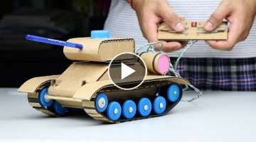 Wow! Amazing RC Tank DIY at Home - Mini Gear RC Tank