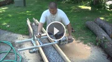 ALASKAN MKIII. Chainsaw Milling Attachment. Assembling and then Cutting Boards.