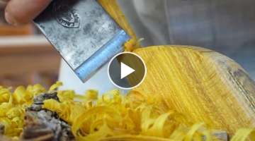 Carving A Spatula From An Osage Orange Stump