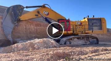 Giant ripper mounted on CAT 6015 Excavator