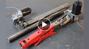 Build Powerful Linear Actuators from Windshield Wiper Motors and Car Jacks